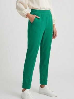 ICHI Green Elastic Waist Pants Size M Trousers #82